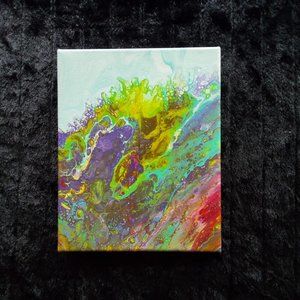 8"x10" Acrylic Pour Painting Canvas Wall Art